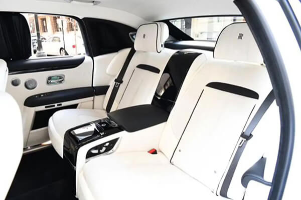 rolls royce white leather seats